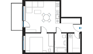 2B-1b floorplan