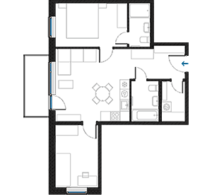 3B-1a floorplan
