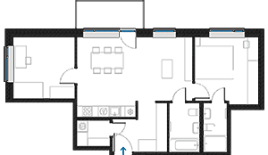 3D-1 floorplan