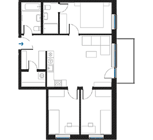 4B-1a floorplan